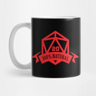 100% Natural 20 - Nat20 D20 Dice Mug